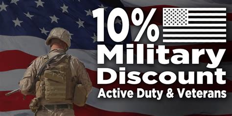 active duty military discounts.